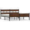 vidaXL Metal Bed Frame without Mattress Brown Oak 183x213 cm