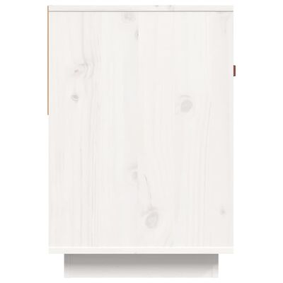 vidaXL TV Cabinet White 90x40x60 cm Solid Wood Pine