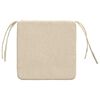 vidaXL Seat Cushions 4 pcs Cream 40 x 40 x 3 cm Fabric
