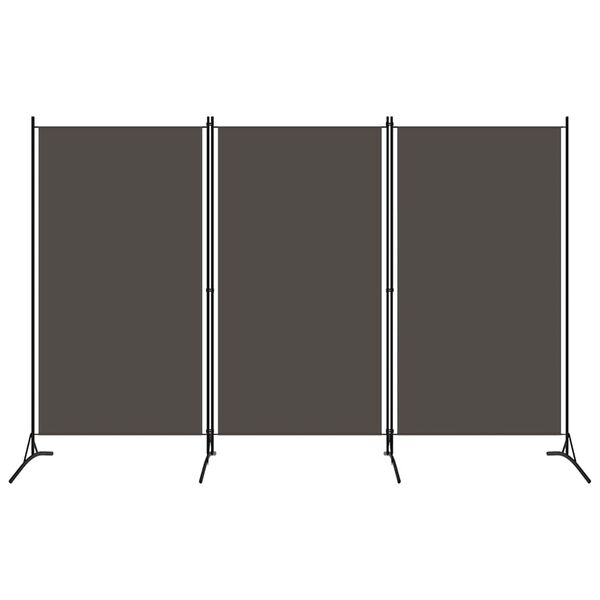 vidaXL 3-Panel Room Divider Anthracite 260x180 cm