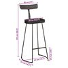 vidaXL Bar Stools 2 pcs Black 49x43x103 cm Solid Wood Mango