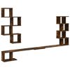 vidaXL Wall-Mounted TV Shelf Smoked Oak 160 x 15 x 94 cm