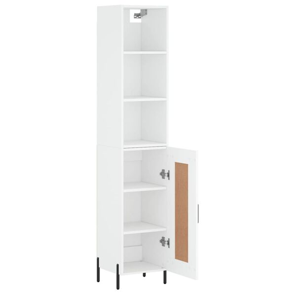 vidaXL Highboard White 34.5x34x180 cm Engineered Wood