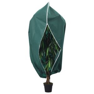 vidaXL Plant Fleece Cover with Zip 70 g/m&sup2; 3,93x3,5 m