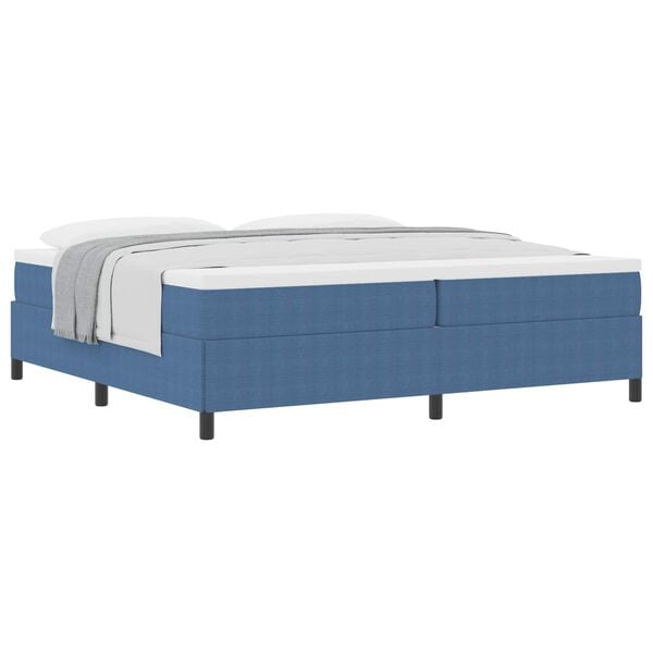 vidaXL Bed Frame Blue 200 x 200 cm Corduroy fabric