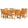 vidaXL Garden Dining Set 9 pcs Brown Solid Acacia Wood