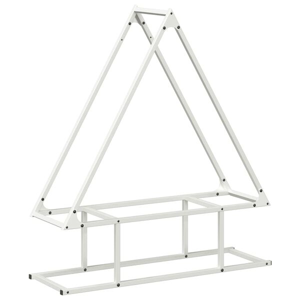 vidaXL Firewood Rack White 80x25x90 cm Cold-rolled steel
