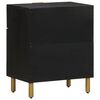 vidaXL Bedside Cabinet Black 50x33x60 cm Engineered Wood
