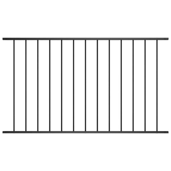 vidaXL Fence Panel Woerden Powder-coated Steel 1.7x1.17 m Black