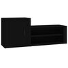 vidaXL Shoe Cabinet Black 130x35x54 cm Engineered Wood