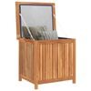 vidaXL Garden Storage Box 60x50x58 cm Solid Teak Wood