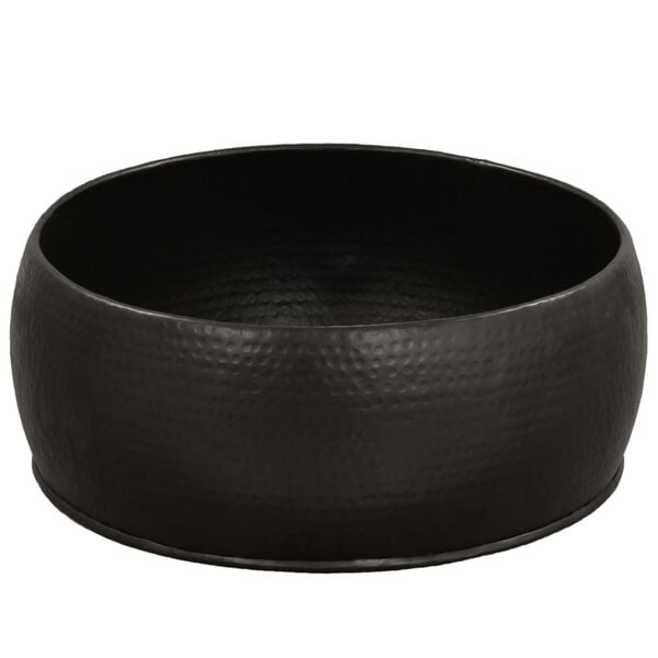 vidaXL Coffee Table Hammered Aluminium 70x30 cm Black