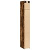 vidaXL Slim Storage Cabinet Smoked Oak 30x42.5x225 cm Engineered Wood