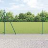 vidaXL Fence Post Green 50 x 1.4 m (13 mm mesh) Steel and PVC