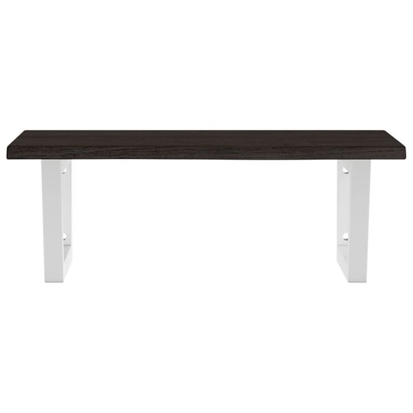 vidaXL Basin Shelf Wall Mounted Steel and Solid Wood Oak
