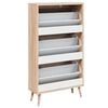Finori Shoe Cabinet Bali 49A Sonoma Oak and Cane Print