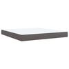 vidaXL Box Spring Bed with Mattress Grey 180x200 cm Faux Leather