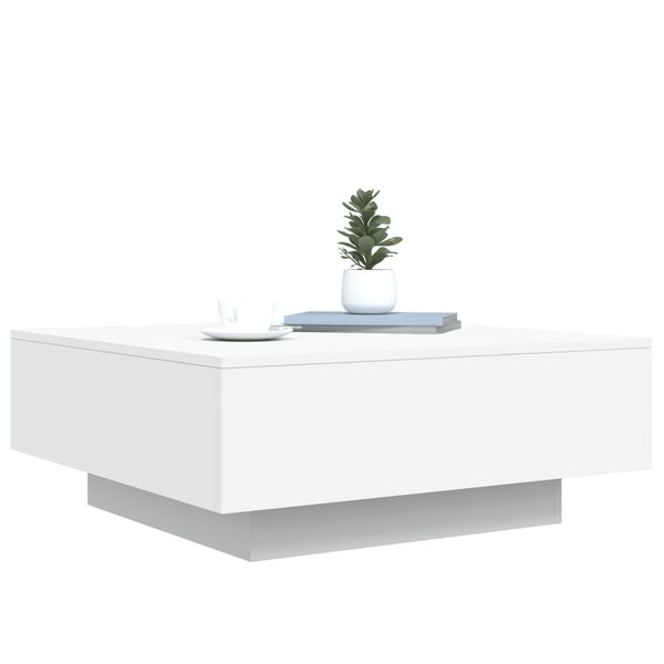 vidaXL Coffee Table White 80x80x31 cm Engineered Wood