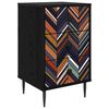 vidaXL Bedside Cabinet OMMEN Black Oak 36 x 33 x 61 cm Engineered Wood