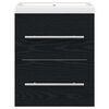 vidaXL Bathroom Sink Cabinet with Drawer Black 42 x 39 x 52 cm