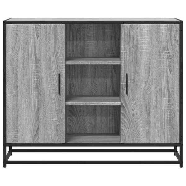 vidaXL Sideboard Grey Sonoma 92x35x76 cm Engineered Wood