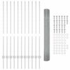 vidaXL Fence with Post Silver 1.2 x 25 m Steel