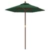 vidaXL Garden Parasol with Wooden Pole Green 196x231 cm