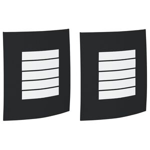 vidaXL Outdoor Wall Lights 2 pcs Black 23.5 x 10.5 x 26 cm