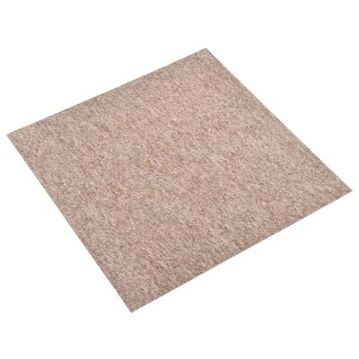 vidaXL Carpet Floor Tiles 20 pcs 5 m² 50x50 cm Beige