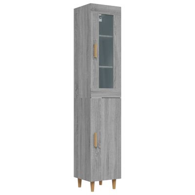 vidaXL Highboard Grey Sonoma 34.5x34x180 cm Engineered Wood