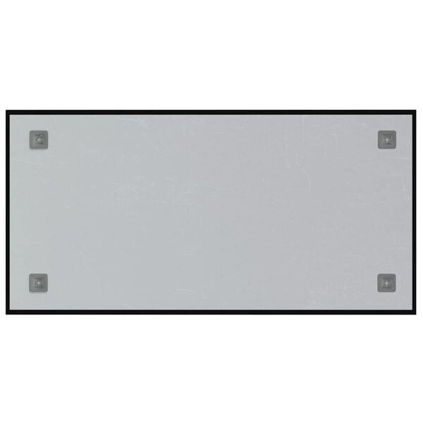 vidaXL Wall-mounted Magnetic Board Black 80x40 cm Tempered Glass