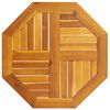 vidaXL Table Top 60x60x2 cm Octagonal Solid Wood Acacia