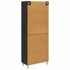 vidaXL Highboard Black Oak 69.5 x 34 x 180 cm