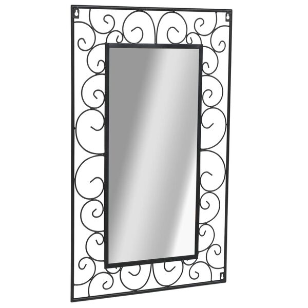 vidaXL Garden Wall Mirror Rectangular 50x80 cm Black