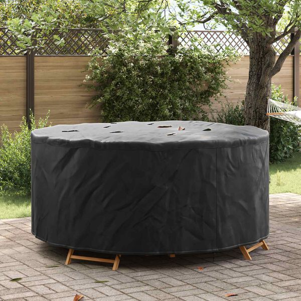 vidaXL Outdoor Furniture Cover Black 200 x 200 x 71 cm 600D fabric