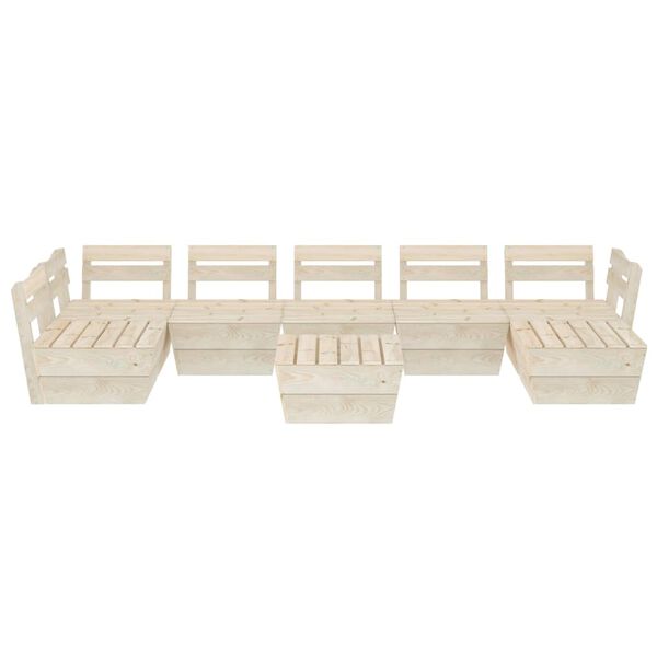 vidaXL 8 Piece Garden Pallet Lounge Set Impregnated Spruce Wood