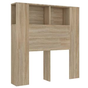 vidaXL Headboard Cabinet Sonoma Oak 100x18.5x102.5 cm