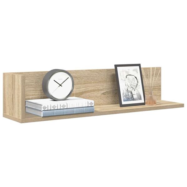 vidaXL Wall Shelves 2 pcs Sonoma Oak 75x16.5x16.5 cm Engineered Wood