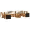 vidaXL Outdoor Sofa Set 11 pcs Natural Solid Acacia Wood