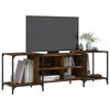 vidaXL TV Cabinet Smoked Oak 153x37x50 cm Engineered Wood