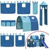 vidaXL Kids' Loft Bed with Tower without Mattress Blue 90x200 cm