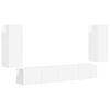 vidaXL TV Cabinet Set 4 pcs High Gloss White Engineered Wood