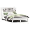 vidaXL Bookcase Bed without Mattress White 135x190cm Solid Wood Pine