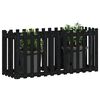 vidaXL Garden Raised Bed with Fence Design Black 150x50x70 cm Solid Wood Pine