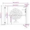 vidaXL Garden Gate 100x75 cm Corten Steel Tree Design