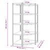vidaXL 5-Layer Heavy-duty Shelves 3 pcs Grey Steel&Engineered Wood