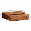 vidaXL Wall Shelves 2 pcs 30x17x8 cm Solid Wood Acacia