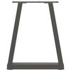 vidaXL Coffee Table Legs V-Shape 2 pcs Anthracite 38x(42-43.3) cm Steel