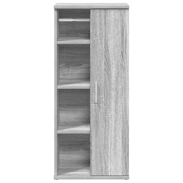 vidaXL Bathroom Cabinet with Roll Holder Grey Sonoma 39x22x90 cm