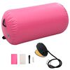 vidaXL Inflatable Gymnastic Roll with Pump 120x75 cm PVC Pink